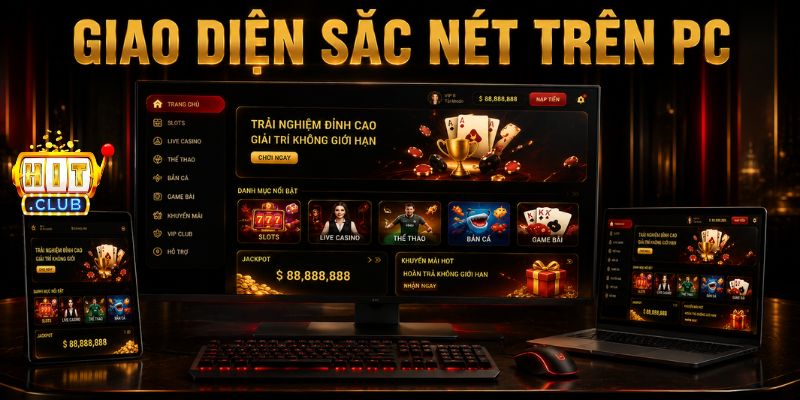 Giao diện sắc nét khi tải HitClub PC